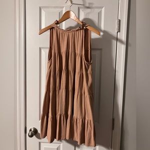Mable Dusty Rose Ruffle Dress in Large